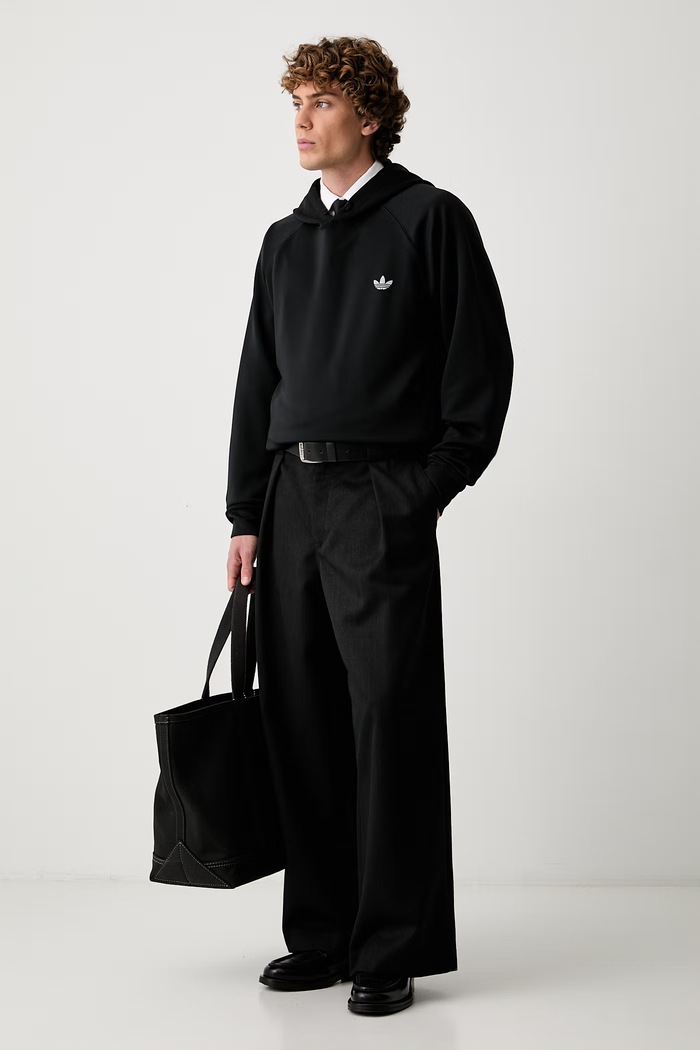 adidas Originals Dukserica sa kapuljačom za muškarce Trefoil Essentials Spacer KZ2004 crna AW26