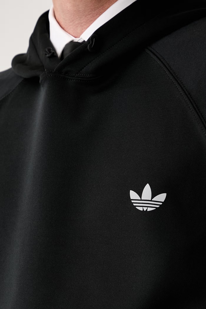Dukserica sa kapuljačom za muškarce Trefoil Essentials Spacer adidas Originals crna KZ2004