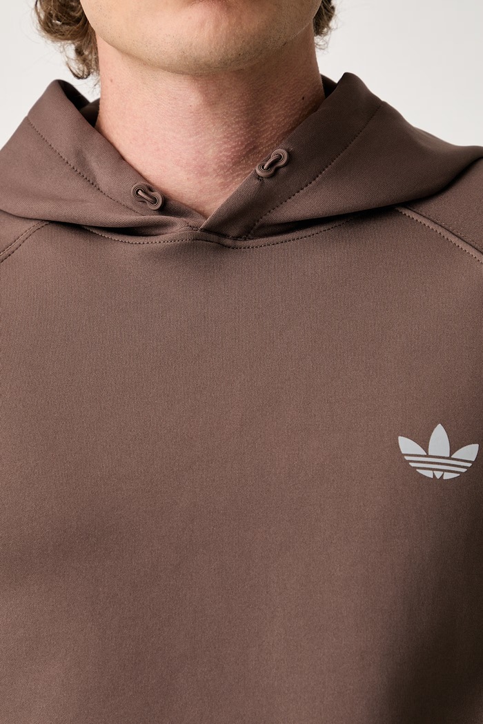 adidas Originals dukserica sa kapuljačom za muškarce Trefoil Essentials Spacer KX9090 smeđa
