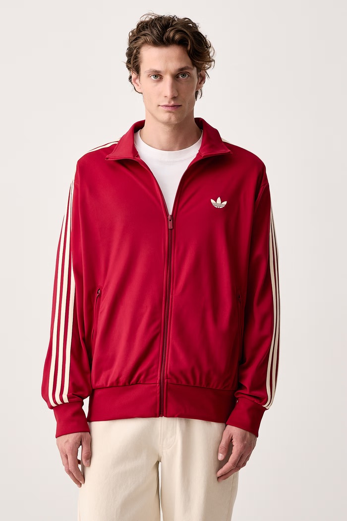 adidas Originals Μπλούζα με κουμπιά Ανδρική Firebird κόκκινο KX6921