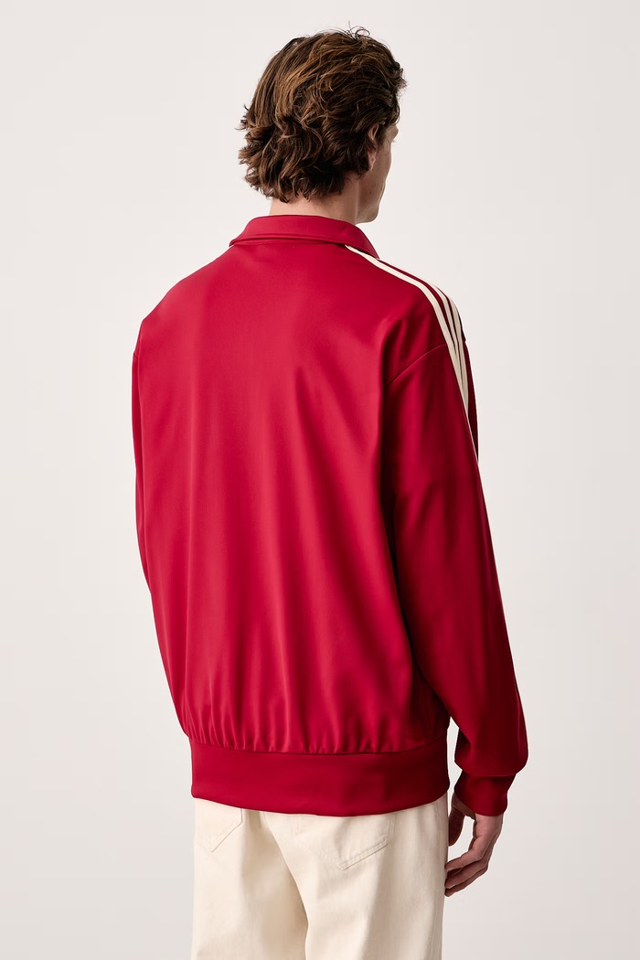 Ρούχα adidas Originals Μπλούζα με κουμπιά Ανδρική Firebird KX6921 κόκκινο