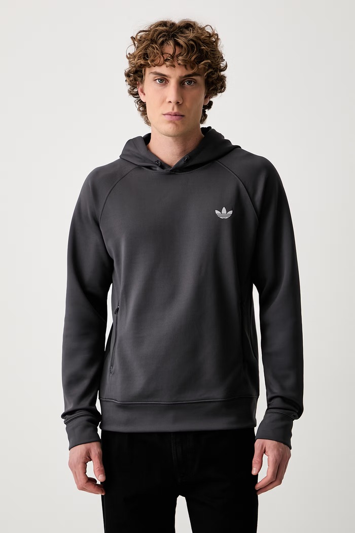 adidas Originals bluza z kapturem męska Trefoil Essentials Spacer szary KW7668
