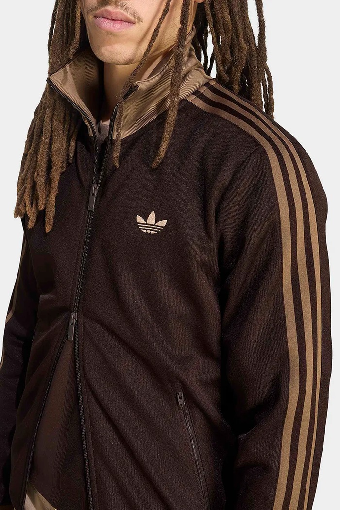Bluza rozpinana męska Beckenbauer adidas Originals KT5042 brązowy