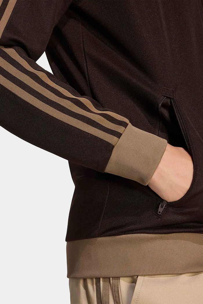 Bluza rozpinana męska Beckenbauer adidas Originals brązowy KT5042