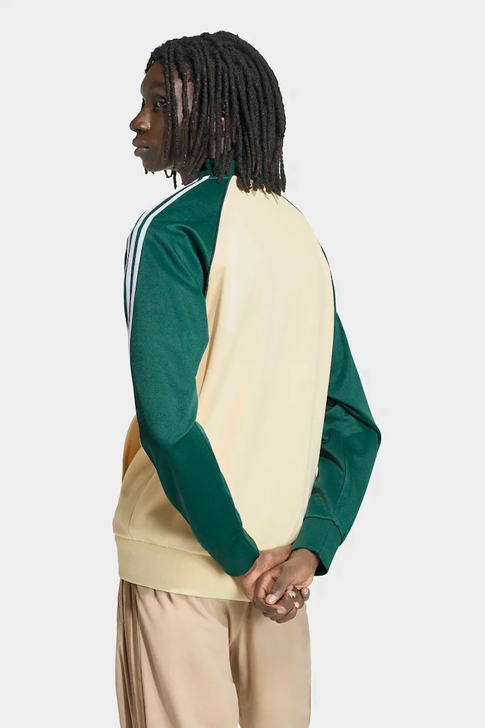 adidas Originals Dukserica na zakopčavanje za muškarce s pamukom KT5038 bež AW26