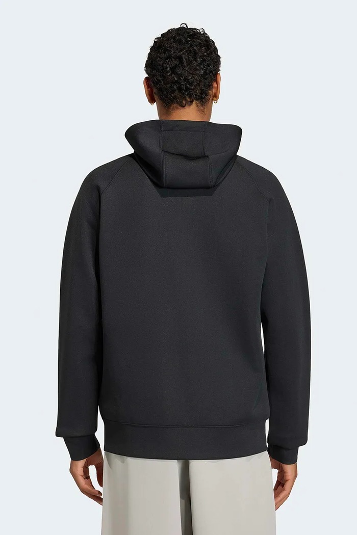 adidas Originals Μπλούζα με κουκούλα και κουμπιά ανδρική Trefoil Essentials Spacer KT4620 μαύρο AW26
