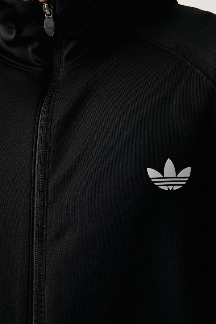 Mikina na zips s kapucňou pánska Trefoil Essentials Spacer adidas Originals čierna KT4620