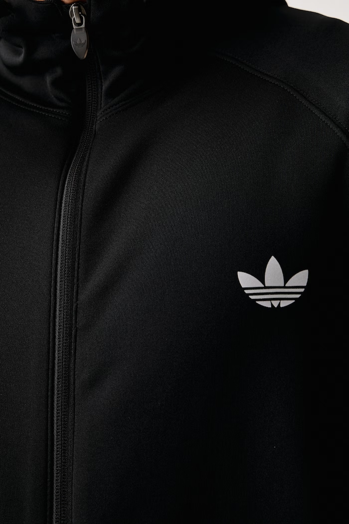 Cipzáras melegítőfelső kapucnival férfi Trefoil Essentials Spacer adidas Originals fekete KT4620