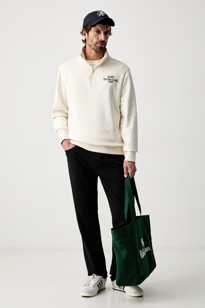 Gant bluza męska z bawełną 2067158 beżowy AW26