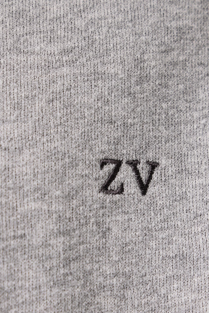Bluza z kapturem męska z bawełną SWEELO Zadig&Voltaire szary JMSS01384