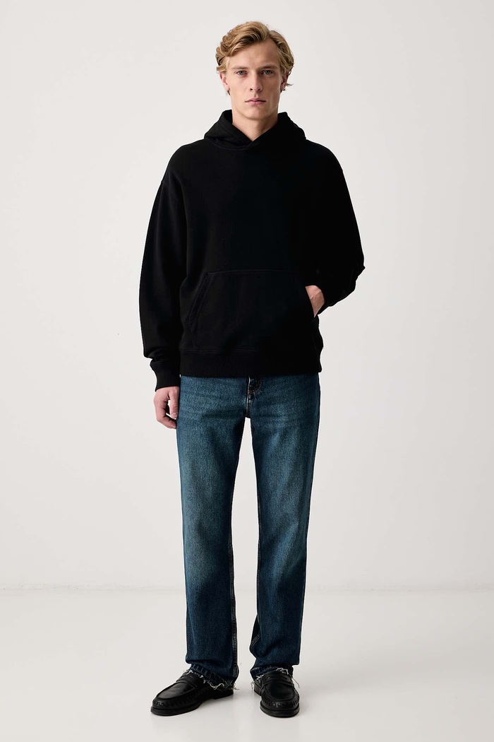 Zadig&Voltaire Dukserica sa kapuljačom za muškarce od pamuka SACHA JMSS01314 crna AW26