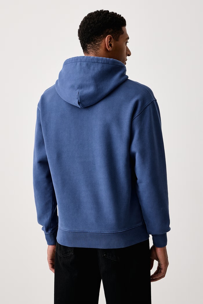 Odzież MSGM Bluza z kapturem męska bawełniana 4140MM132SE.267573 niebieski