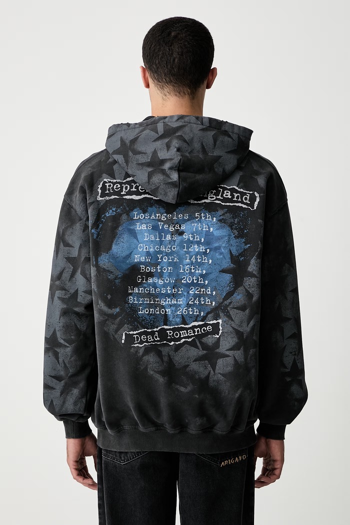 Odzież Represent bluza z kapturem bawełniana męska MLM101184 czarny