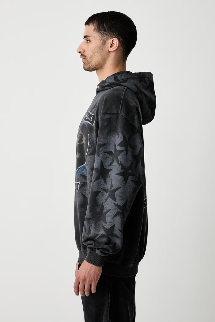 Represent bluza z kapturem bawełniana męska czarny MLM101184