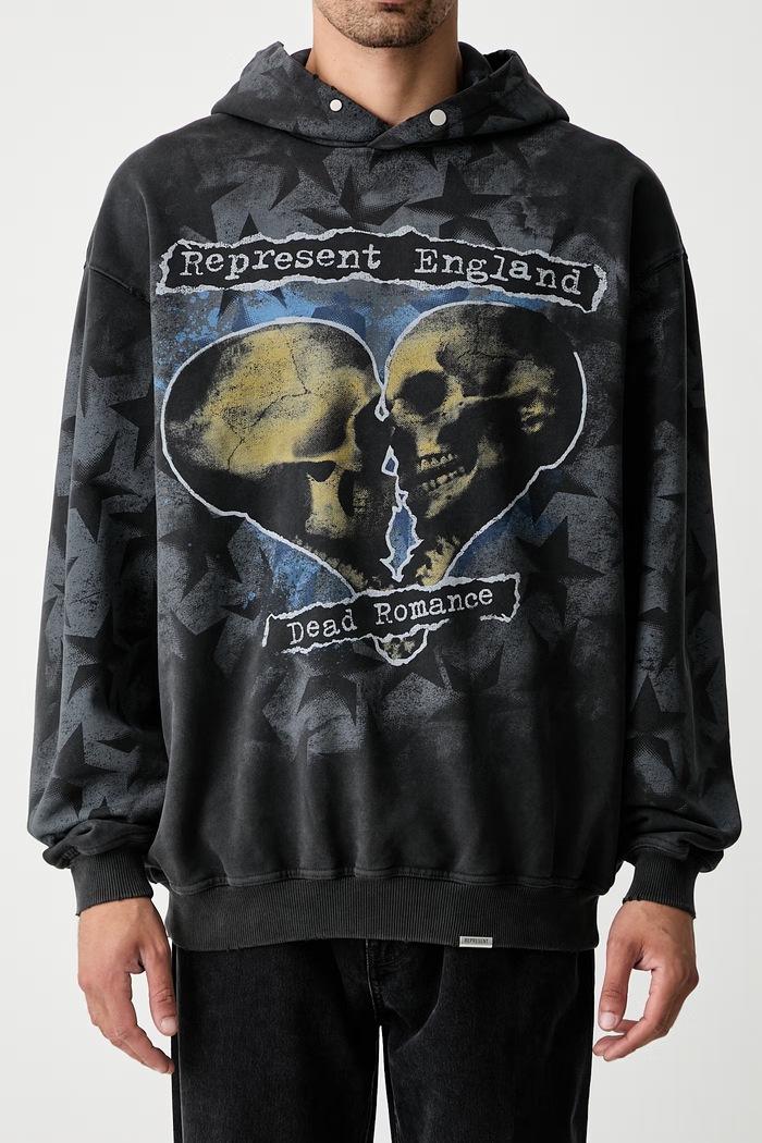 Represent bluza z kapturem bawełniana męska MLM101184 czarny