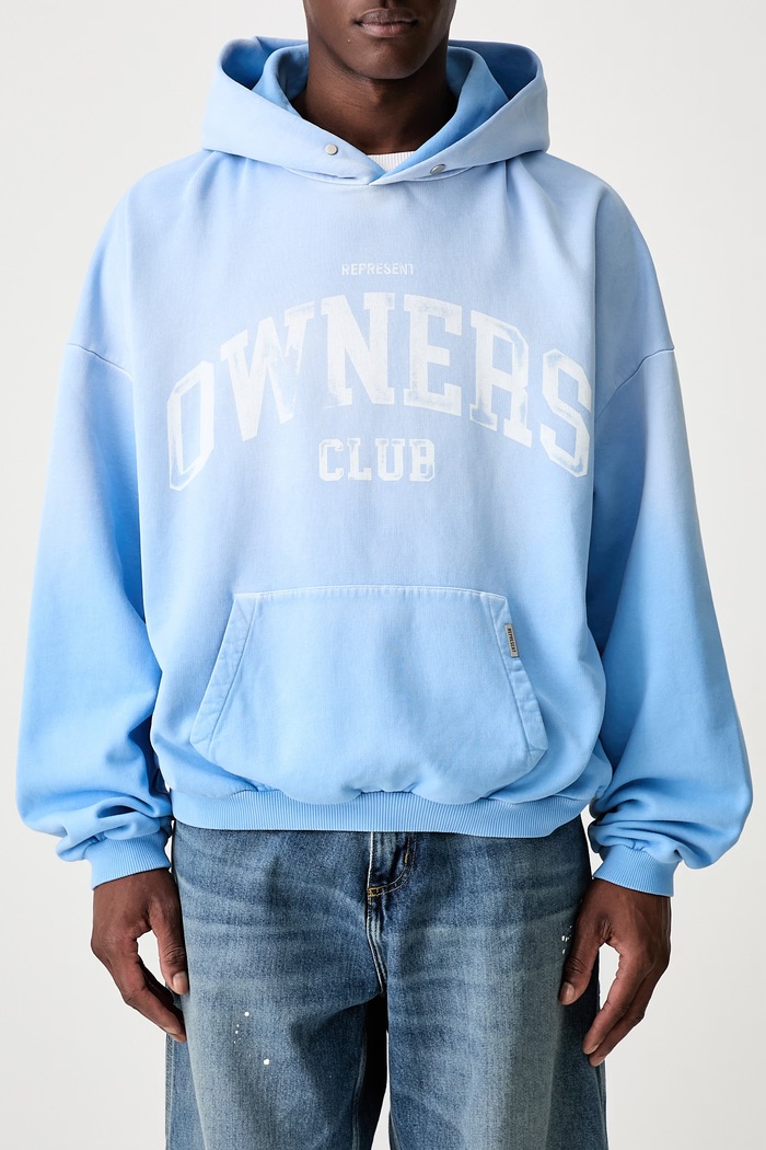Represent bluza z kapturem bawełniana męska niebieski OCM100044