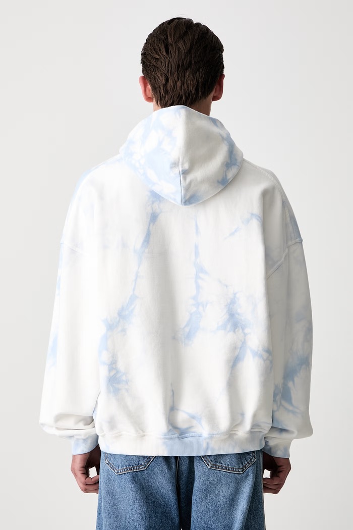 Odzież Bluza oversize bawełniana męska MLM101227 niebieski