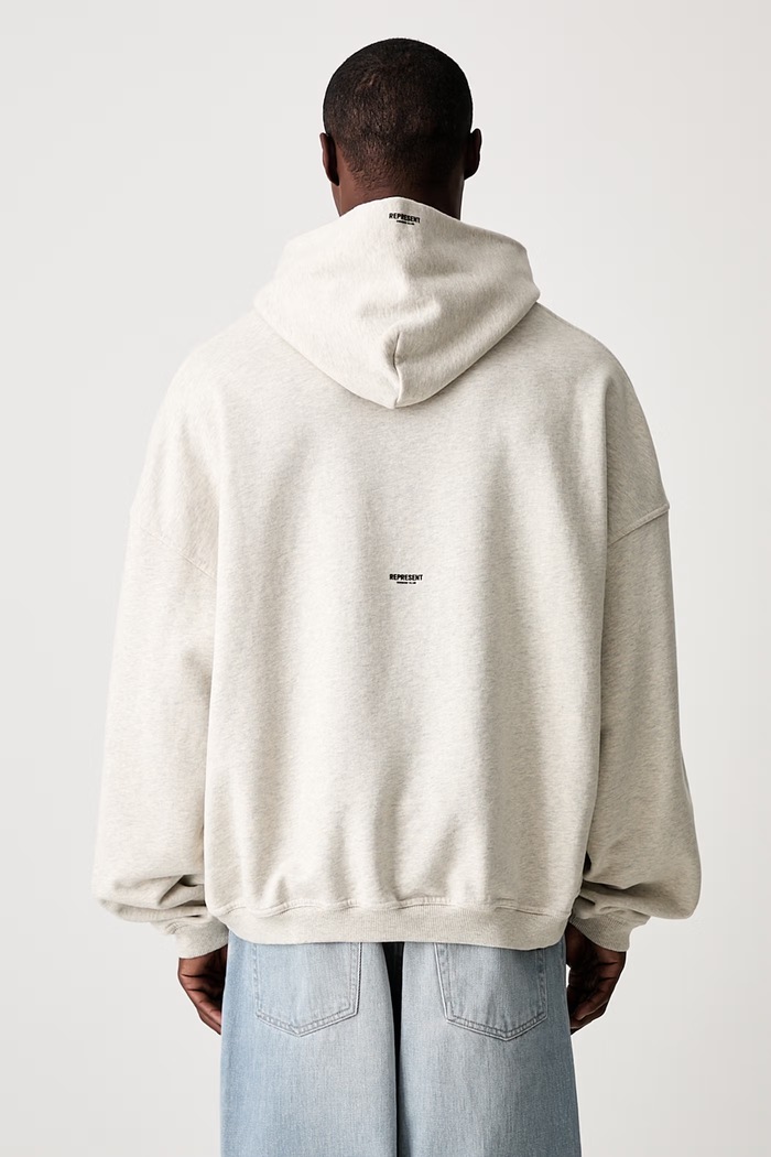 Odzież Represent bluza z kapturem bawełniana męska OCM100041 szary