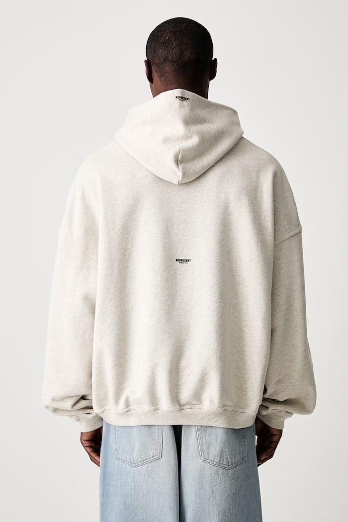Odzież Represent bluza z kapturem bawełniana męska OCM100041 szary