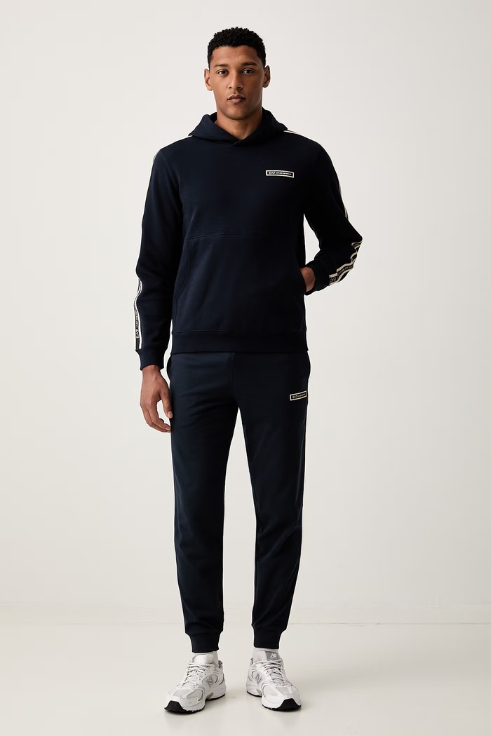 EA7 Emporio Armani bluza z kapturem męska z bawełną AF10377.7M002196 granatowy AW26