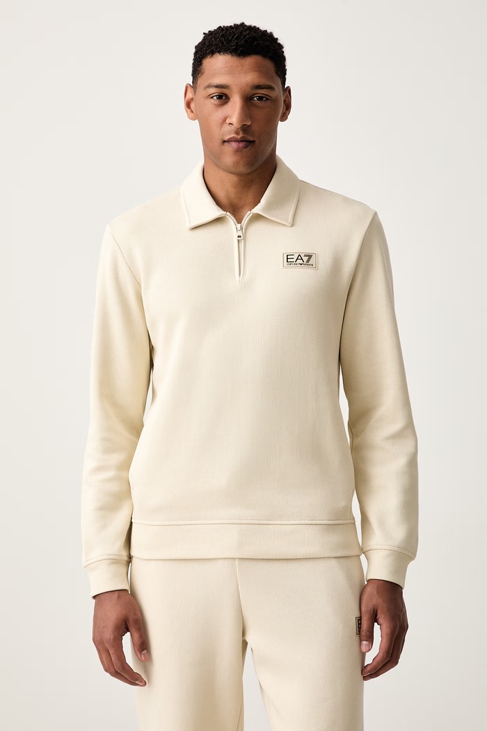 EA7 Emporio Armani bluza męska bawełniana beżowy AF21822.7M002232