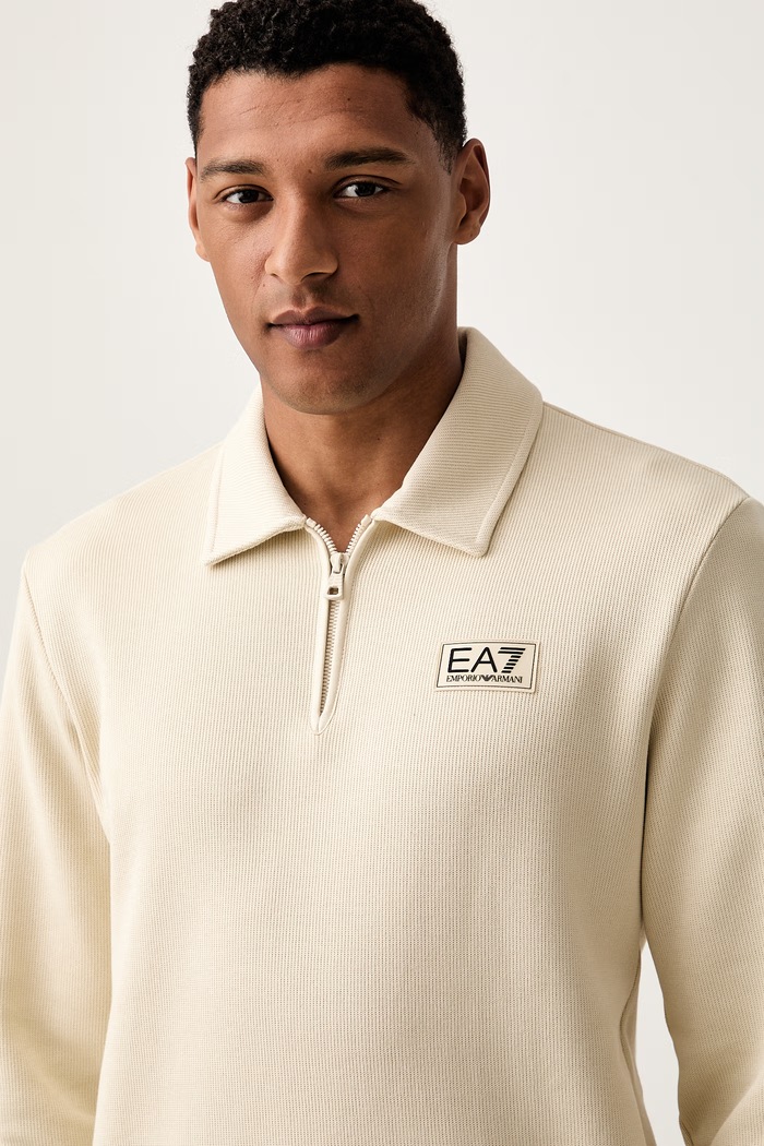 EA7 Emporio Armani bluza męska bawełniana beżowy AF21822.7M002232