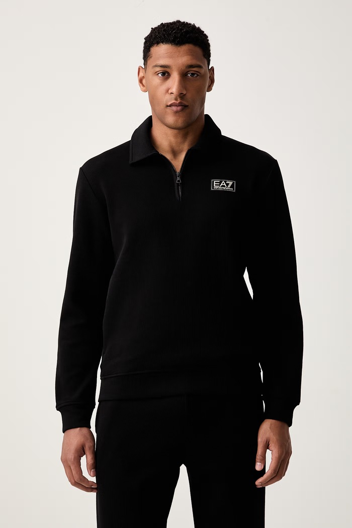 EA7 Emporio Armani bluza męska bawełniana czarny AF21822.7M002232