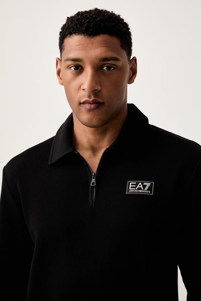 EA7 Emporio Armani bluza męska bawełniana czarny AF21822.7M002232