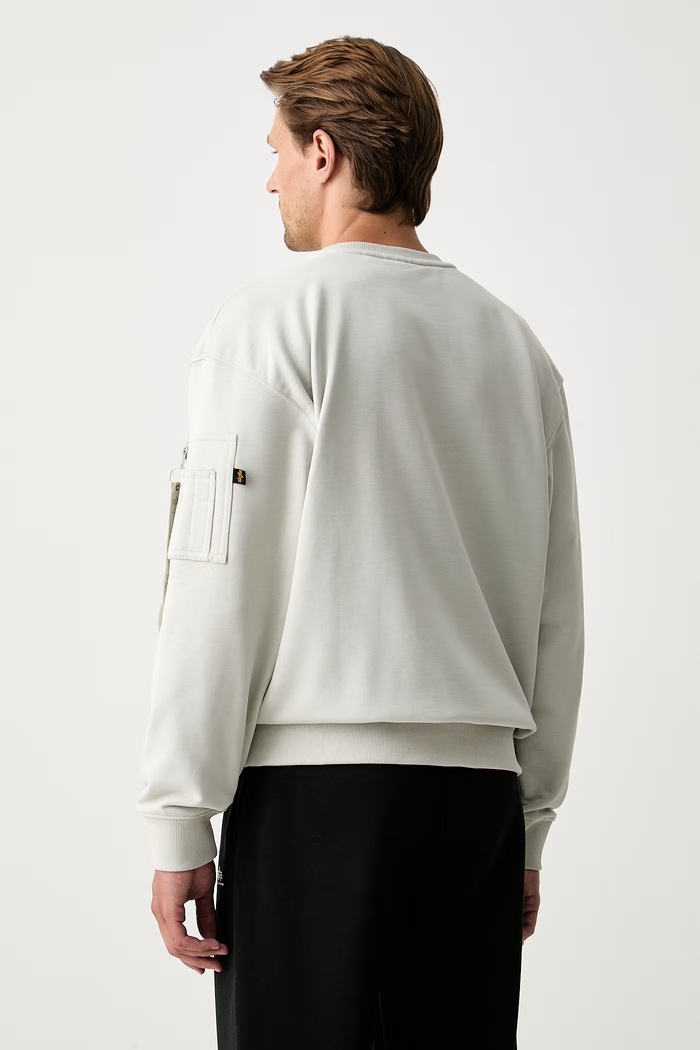 Odzież Alpha Industries bluza męska z bawełną DTM Mid 268303 beżowy