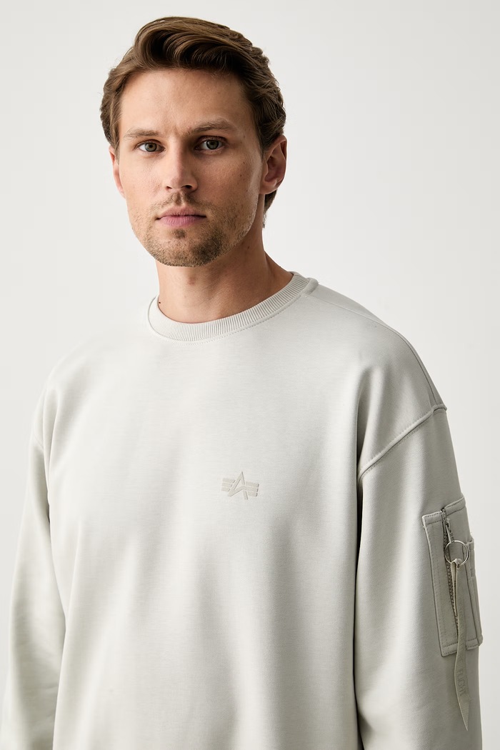 Alpha Industries bluza męska z bawełną DTM Mid beżowy 268303
