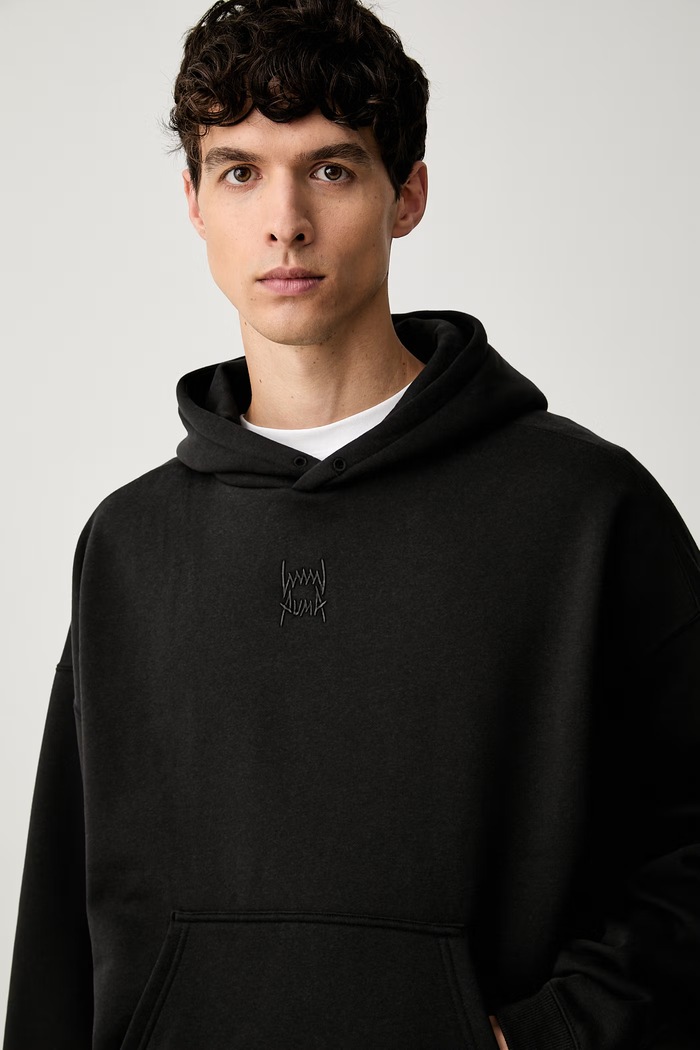 Puma bluza z kapturem męska z bawełną FUNDAMENTALS czarny 694546