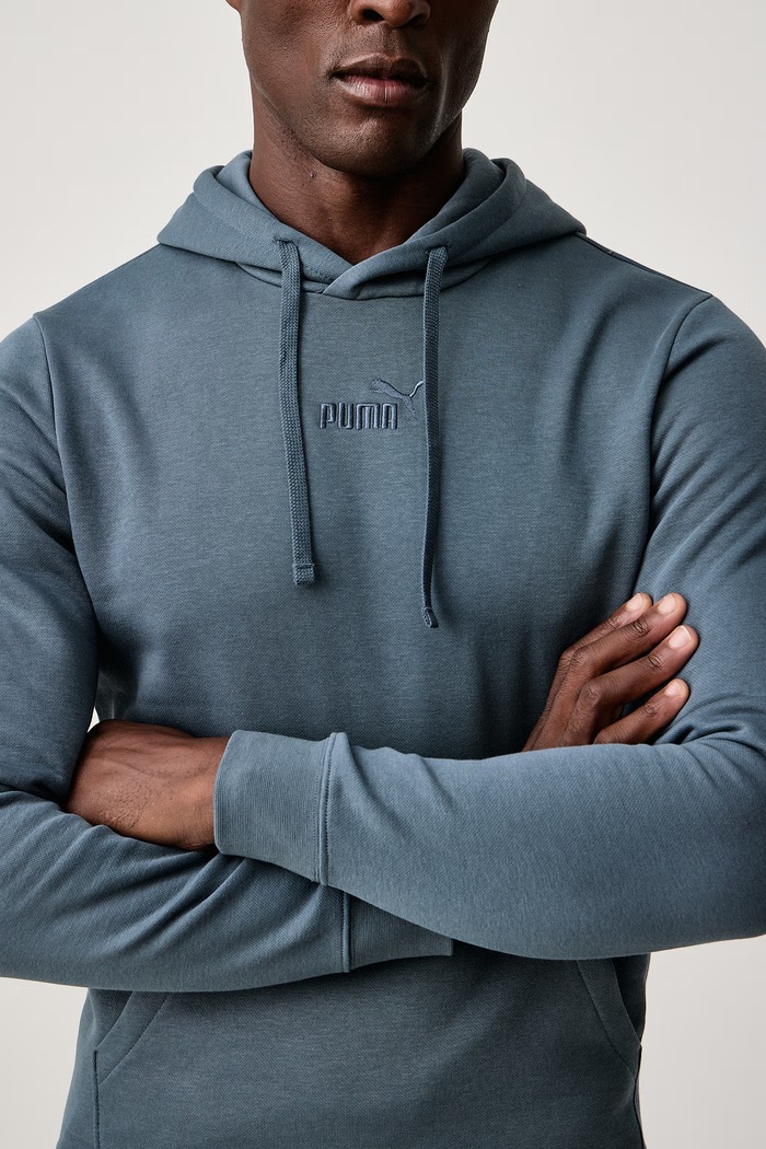 Odzież Puma Bluza z kapturem męska z bawełną Essentials 692914.M niebieski