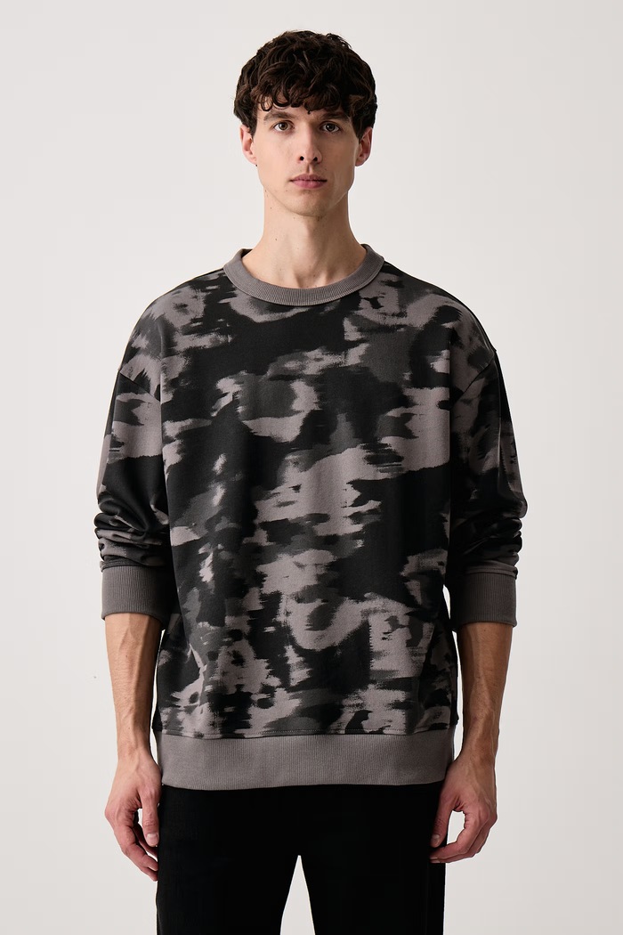 G-Star Μπλούζα ανδρική βαμβακερή Motion camo r γκρί D30055.D325