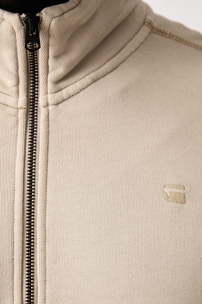 Bluza męska bawełniana Unit washed half zip G-Star beżowy D30717.D969