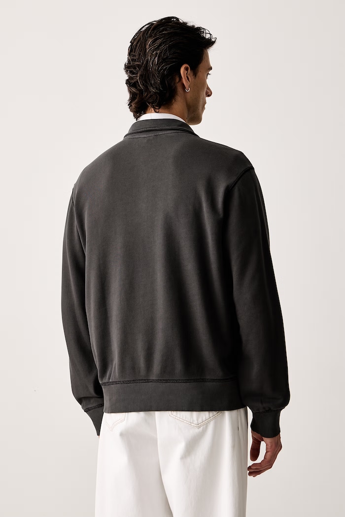 Дрехи G-Star Суичър мъжки от памук Unit washed half zip D30717.D969 сив