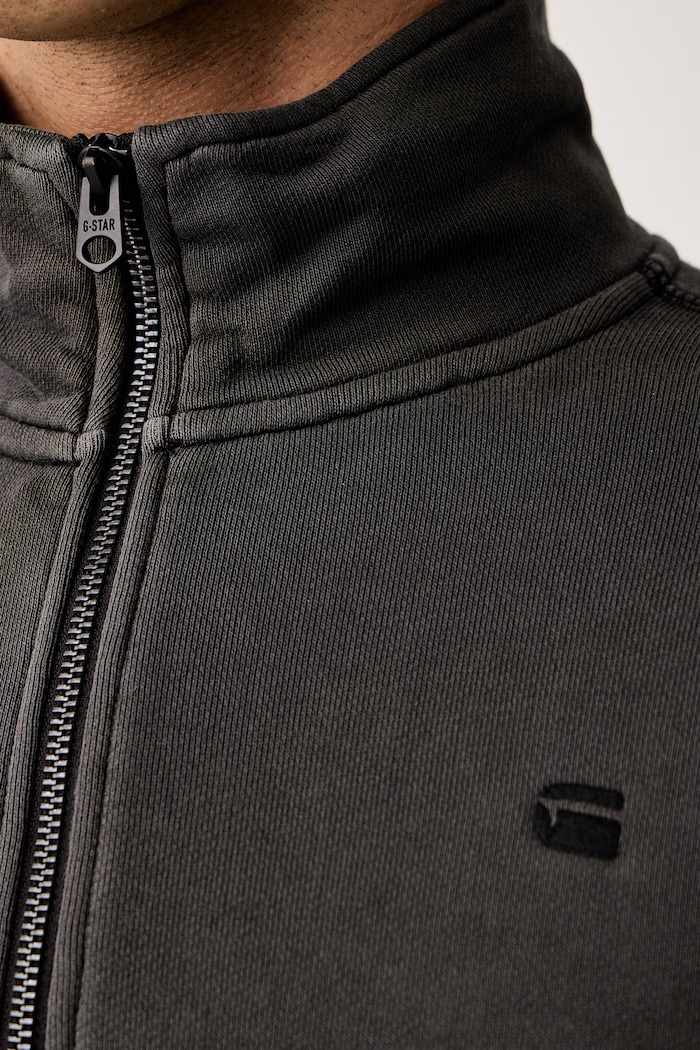Суичър мъжки от памук Unit washed half zip G-Star сив D30717.D969