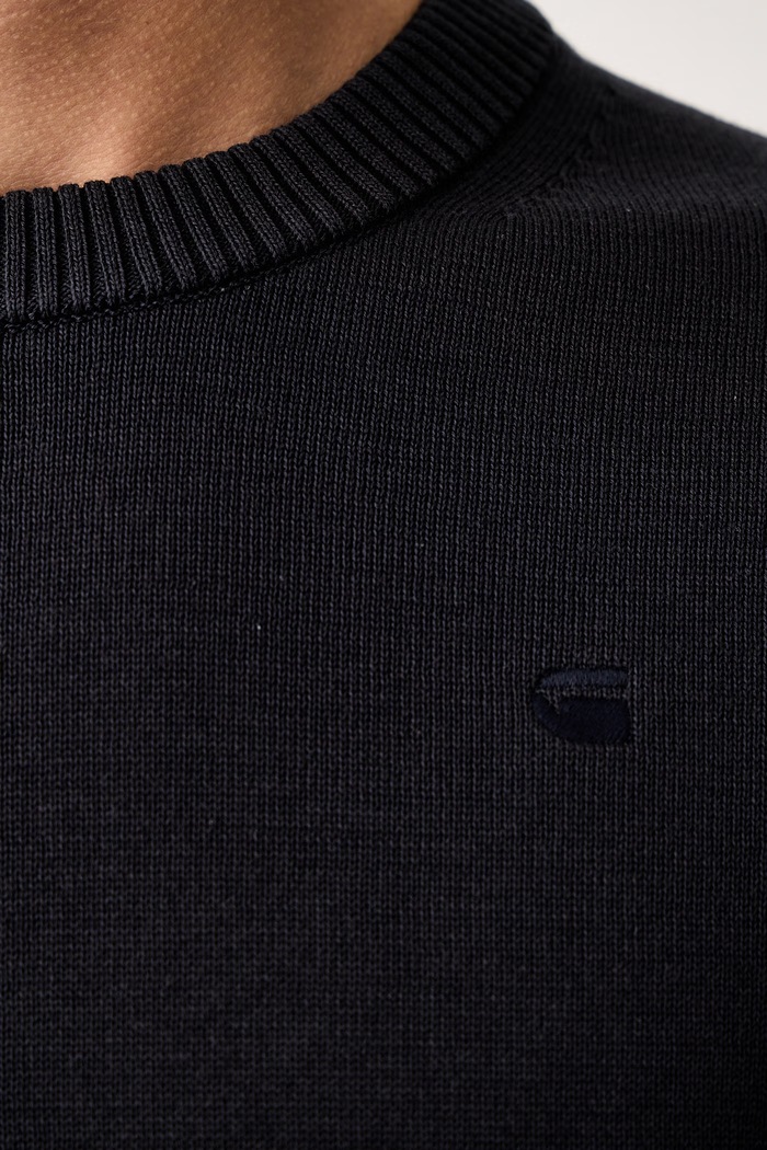 Sweter męski z bawełną Core refined r G-Star granatowy D30780.E813