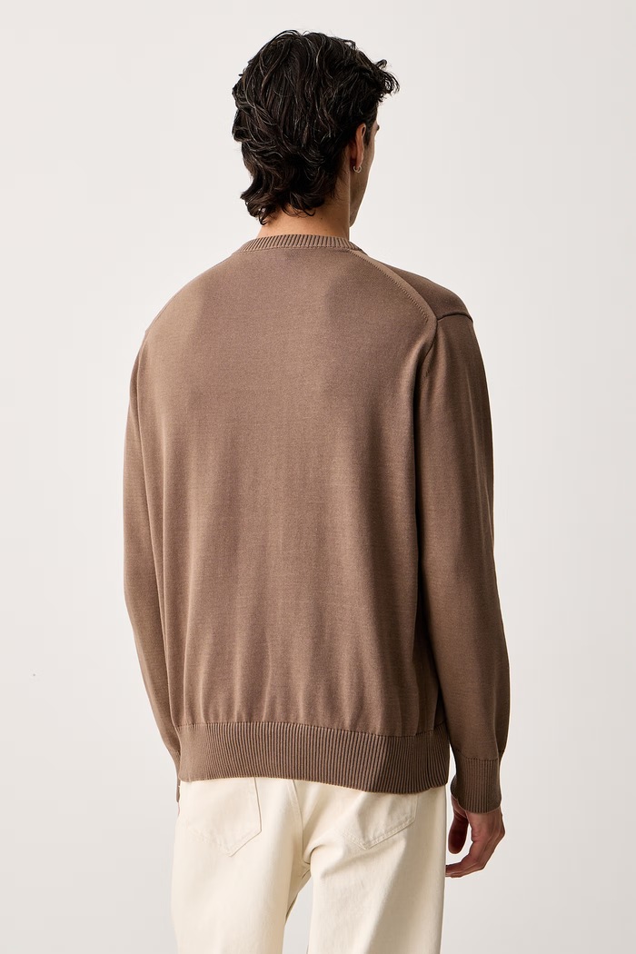 Odzież G-Star Sweter męski z bawełną Core refined r D30780.E813 brązowy