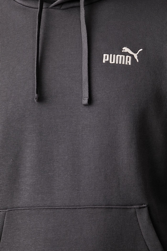 Puma bluza z kapturem męska z bawełną Essentials 682575 szary