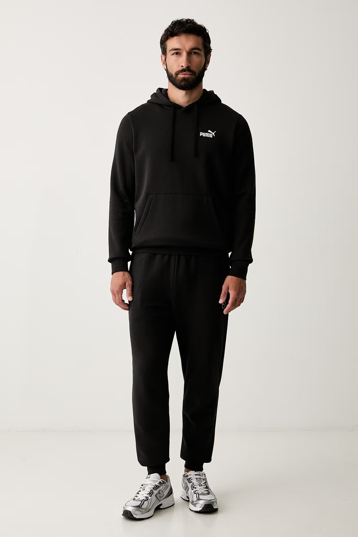 Puma bluza z kapturem męska z bawełną Essentials 682574 czarny AW26
