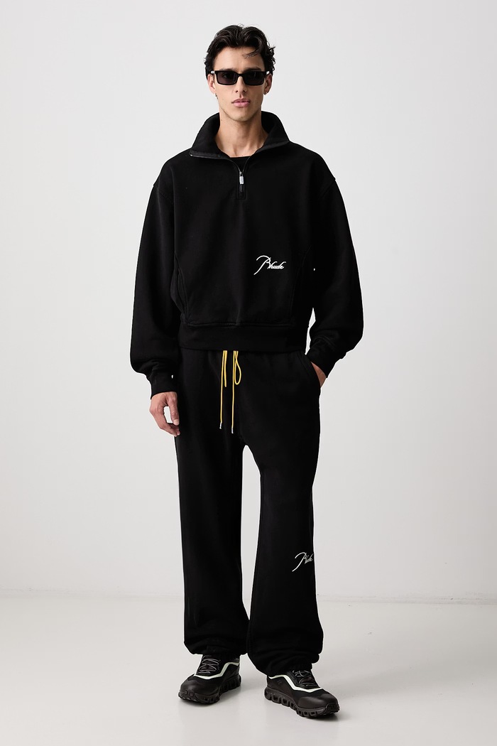 RHUDE Bluza bawełniana męska RHPF26ST05012 czarny AW26