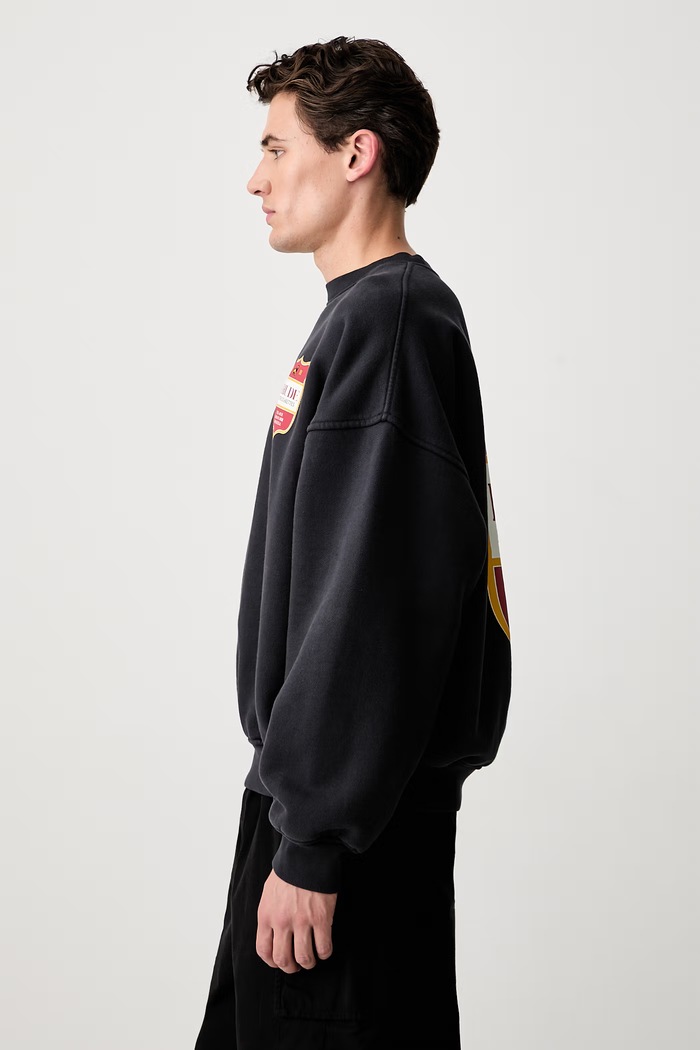 RHUDE bluza bawełniana męska czarny RHPF26ST01012