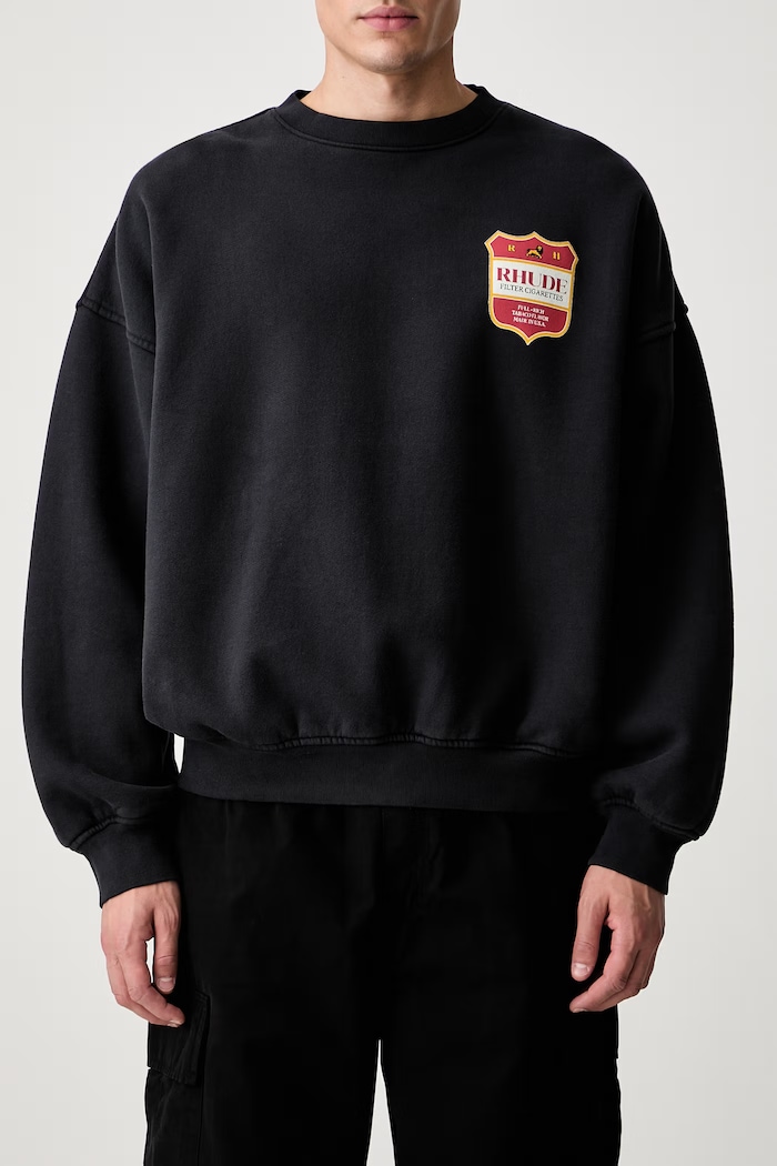 RHUDE bluza bawełniana męska RHPF26ST01012 czarny