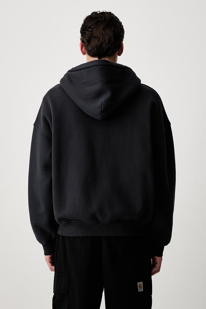 Odzież RHUDE bluza z kapturem bawełniana męska RHPF26HO15012 czarny