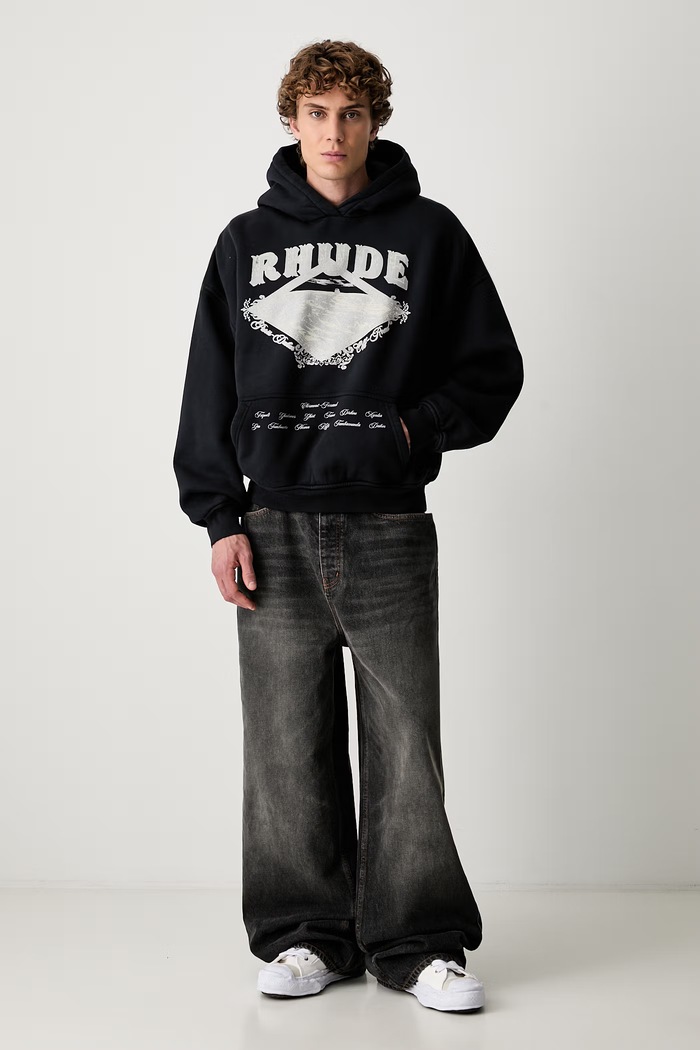 RHUDE кофта з капюшоном бавовняна чоловіча RHPF26HO08012