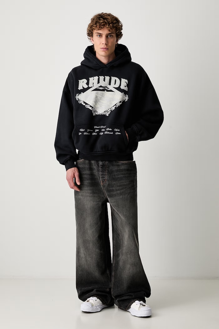 RHUDE кофта з капюшоном бавовняна чоловіча RHPF26HO08012