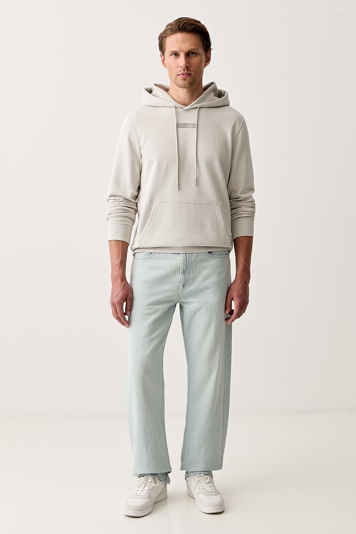 Calvin Klein μπλούζα με κουκούλα ανδρική βαμβακερή LV04RG276G μπεζ AW26