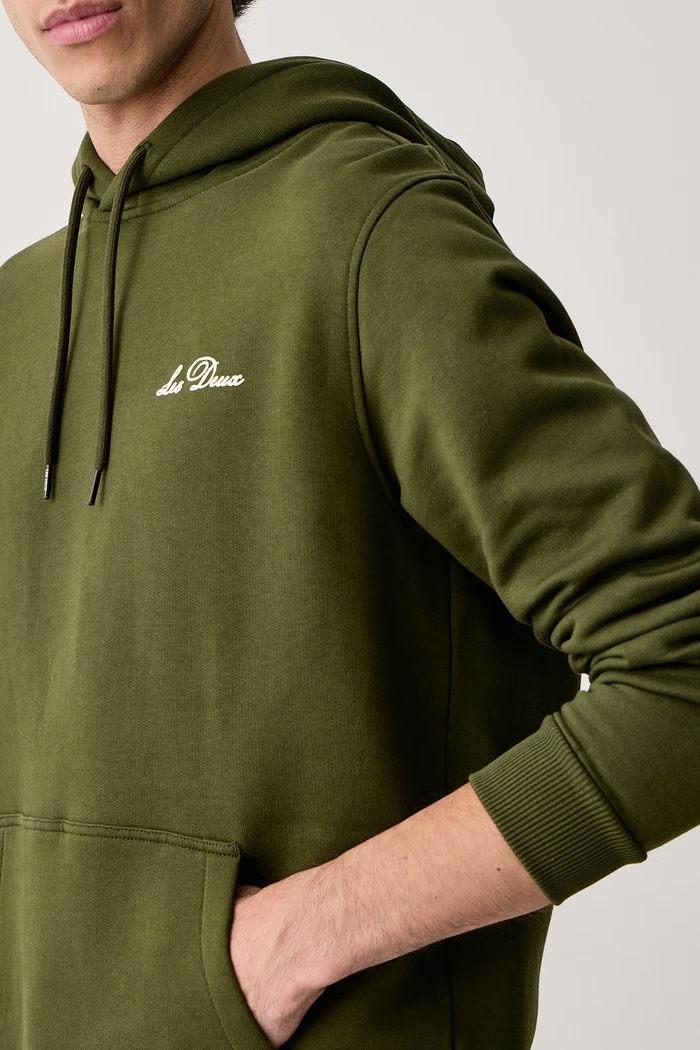 Bluza z kapturem męska bawełniana Les Deux 1002329 zielony