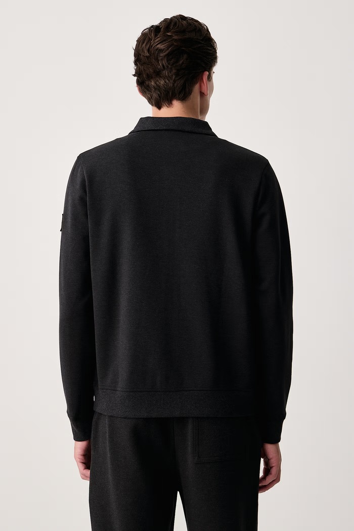 Odzież Joop! Bluza rozpinana męska z bawełną 30105496 czarny
