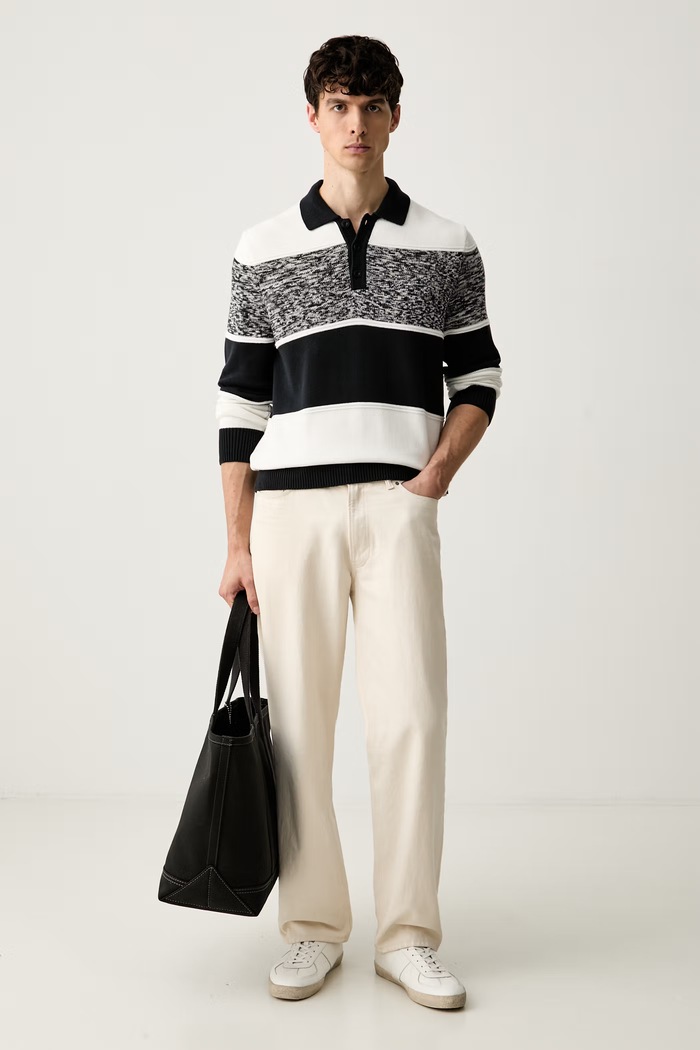 Joop! sweter męski bawełniany 30103133 granatowy AW26